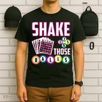 Shake Those Balls Funny Bingo T-Shirt thumb 6