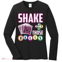 Shake Those Balls Funny Bingo Women's Long Sleeve Shirt thumb 0