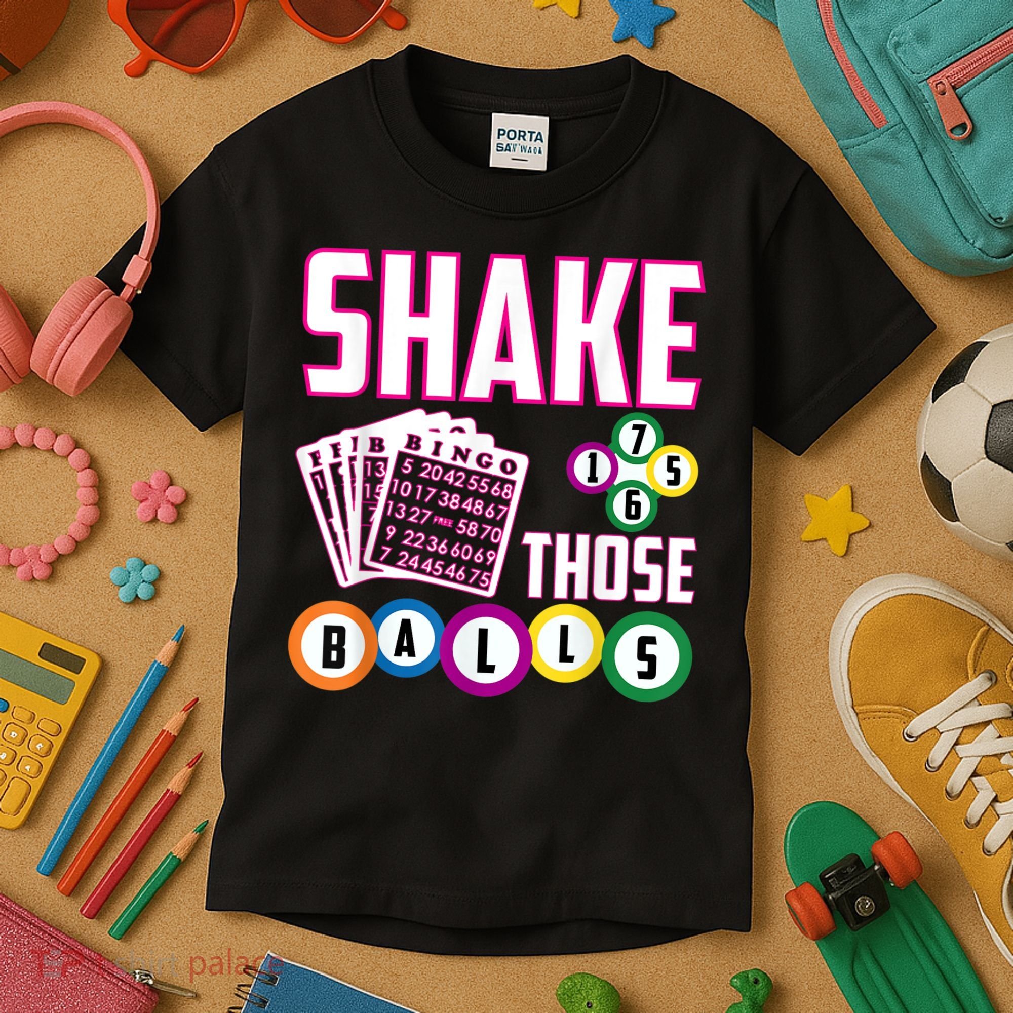 Shake Those Balls Funny Bingo Kids T-Shirt