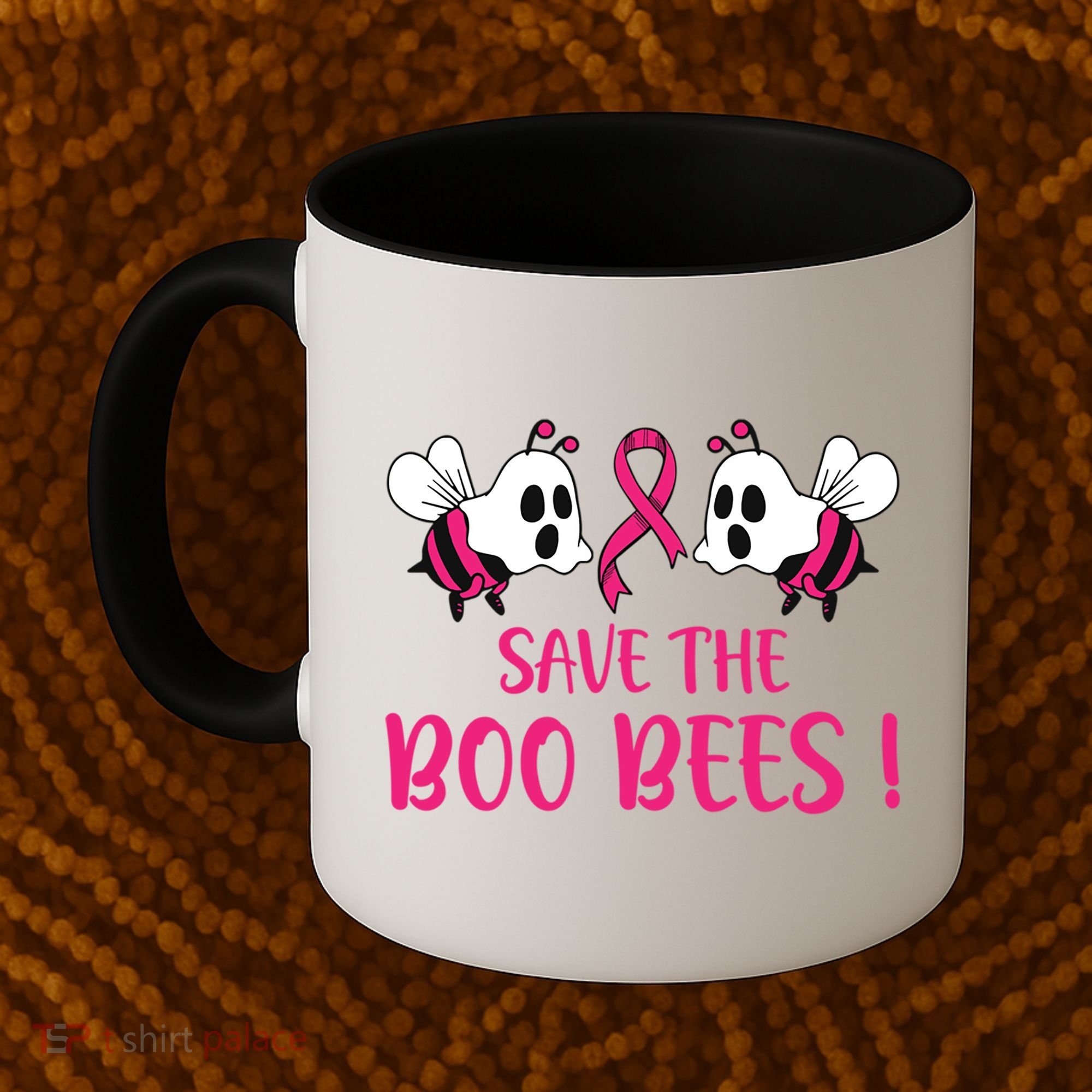 Save The Boobees Boo Bees Breast Cancer Halloween Gift Coffee Mug