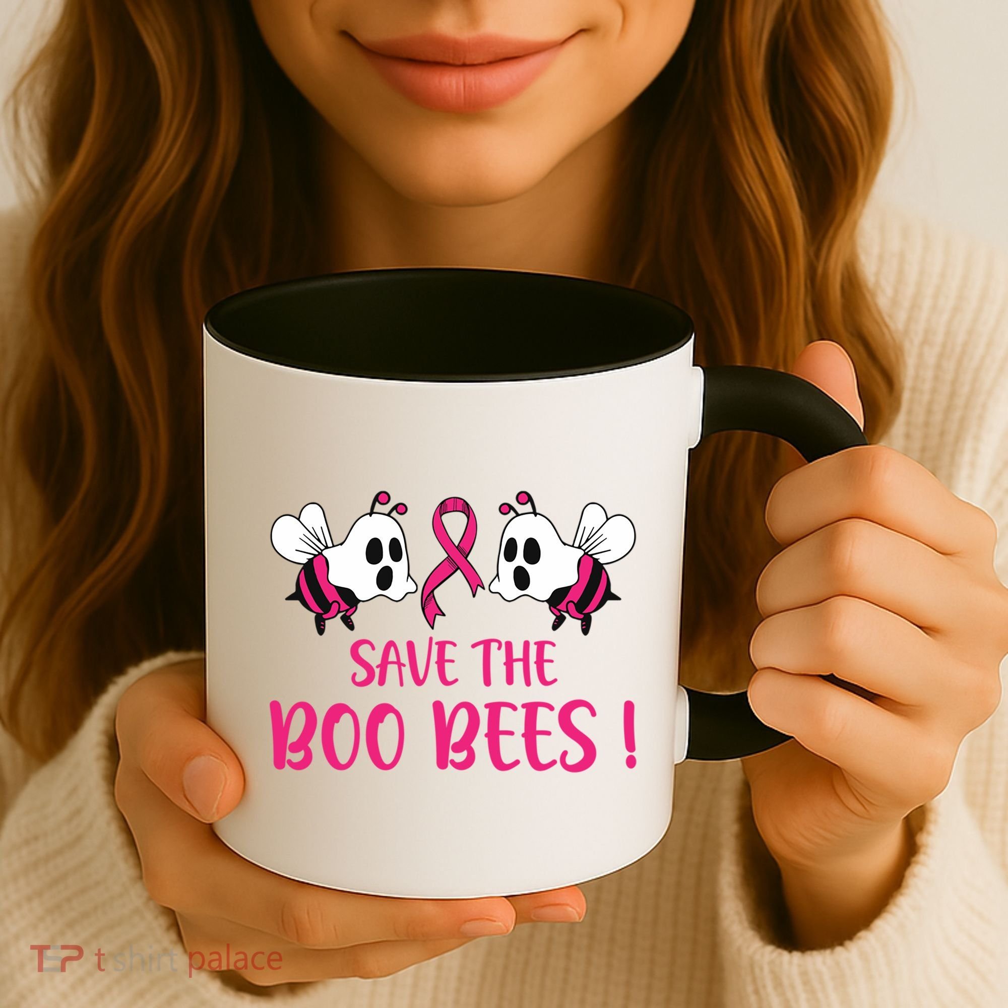 Save The Boobees Boo Bees Breast Cancer Halloween Gift Coffee Mug