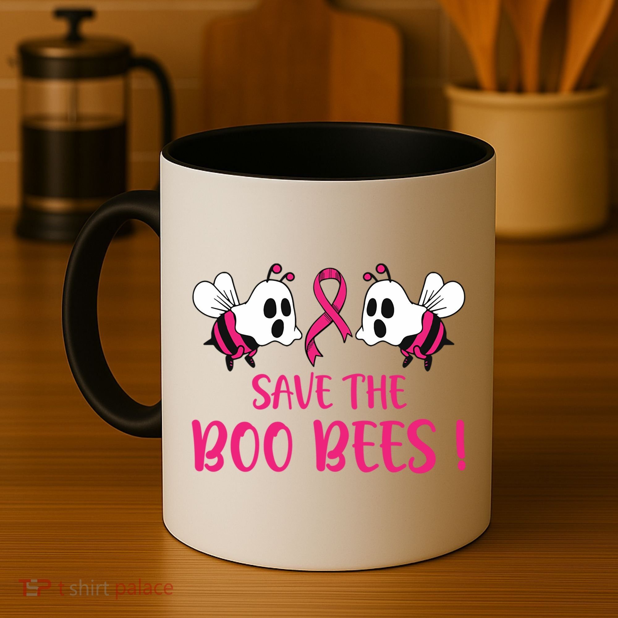 Save The Boobees Boo Bees Breast Cancer Halloween Gift Coffee Mug