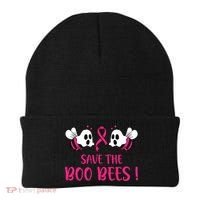 Save The Boobees Boo Bees Breast Cancer Halloween Gift Beanie thumb 0
