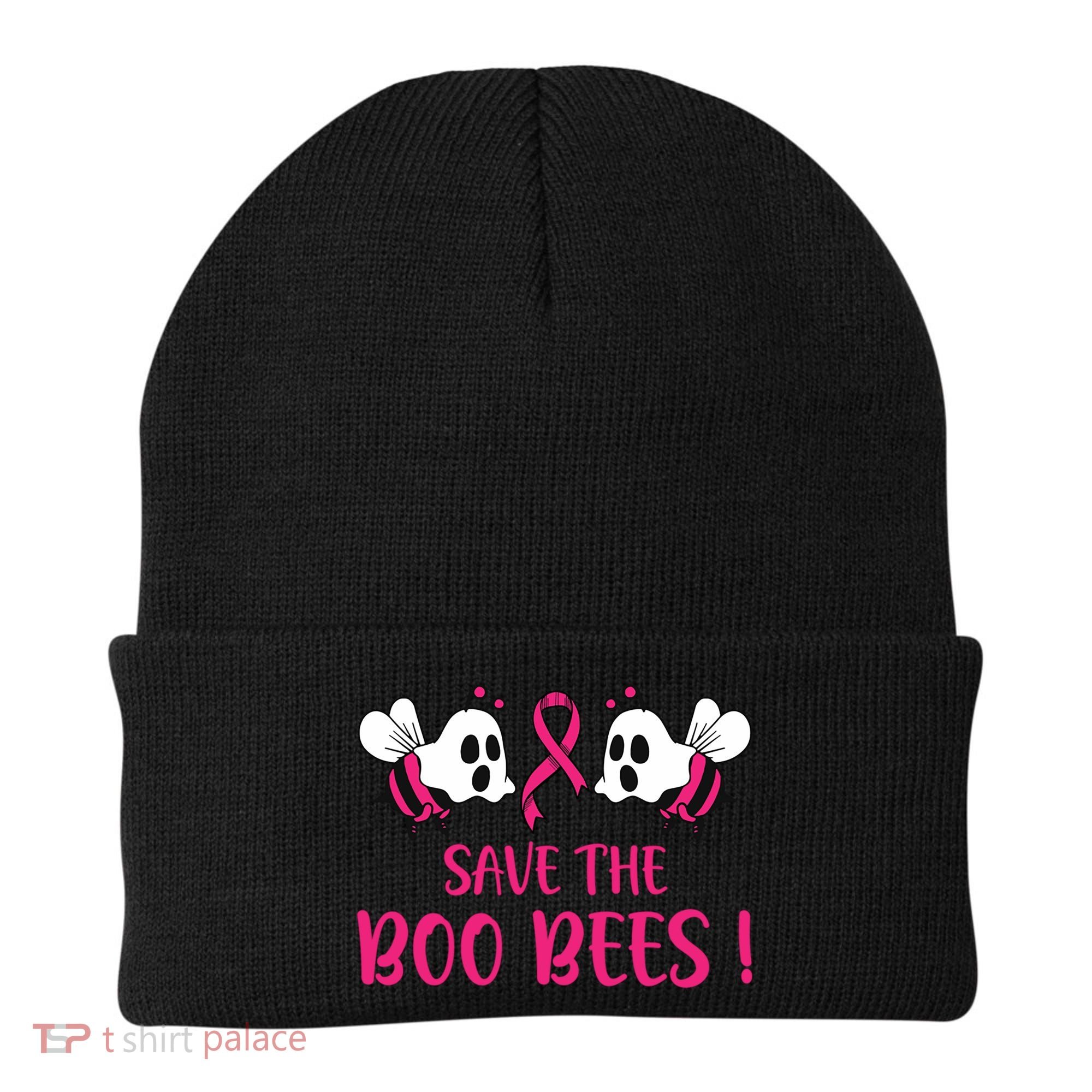 Save The Boobees Boo Bees Breast Cancer Halloween Gift Beanie