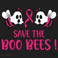 Save The Boobees Boo Bees Breast Cancer Halloween Gift Hat thumb 2