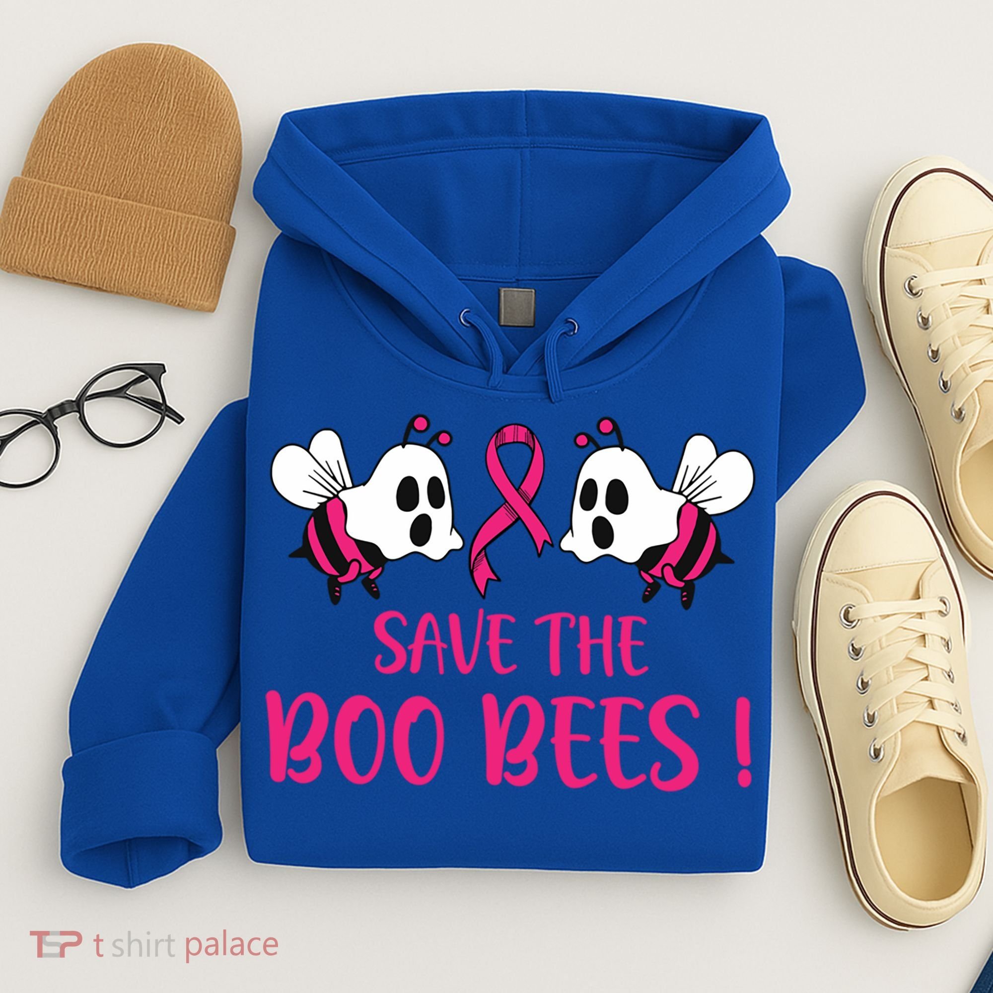 Save The Boobees Boo Bees Breast Cancer Halloween Gift Hoodie
