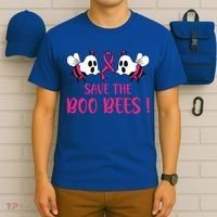 Save The Boobees Boo Bees Breast Cancer Halloween Gift T-Shirt thumb 6