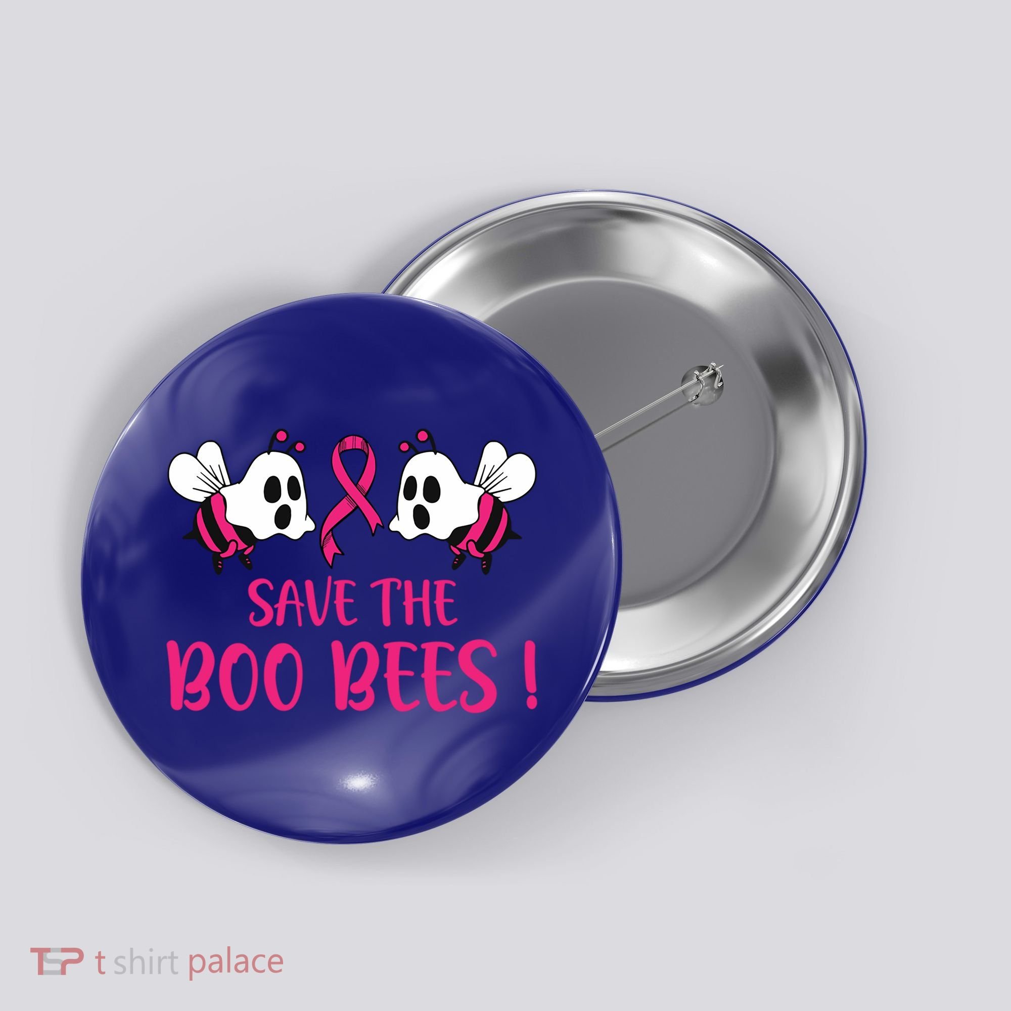 Save The Boobees Boo Bees Breast Cancer Halloween Gift Button