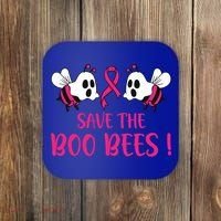 Save The Boobees Boo Bees Breast Cancer Halloween Gift Coaster thumb 0