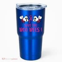 Save The Boobees Boo Bees Breast Cancer Halloween Gift Tumbler thumb 0