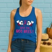 Save The Boobees Boo Bees Breast Cancer Halloween Gift Women's Tank Top thumb 2