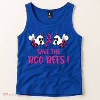 Save The Boobees Boo Bees Breast Cancer Halloween Gift Tank Top thumb 2