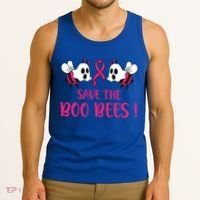 Save The Boobees Boo Bees Breast Cancer Halloween Gift Tank Top thumb 3
