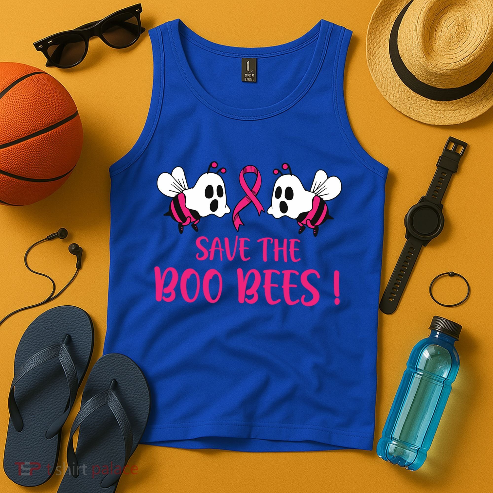 Save The Boobees Boo Bees Breast Cancer Halloween Gift Tank Top