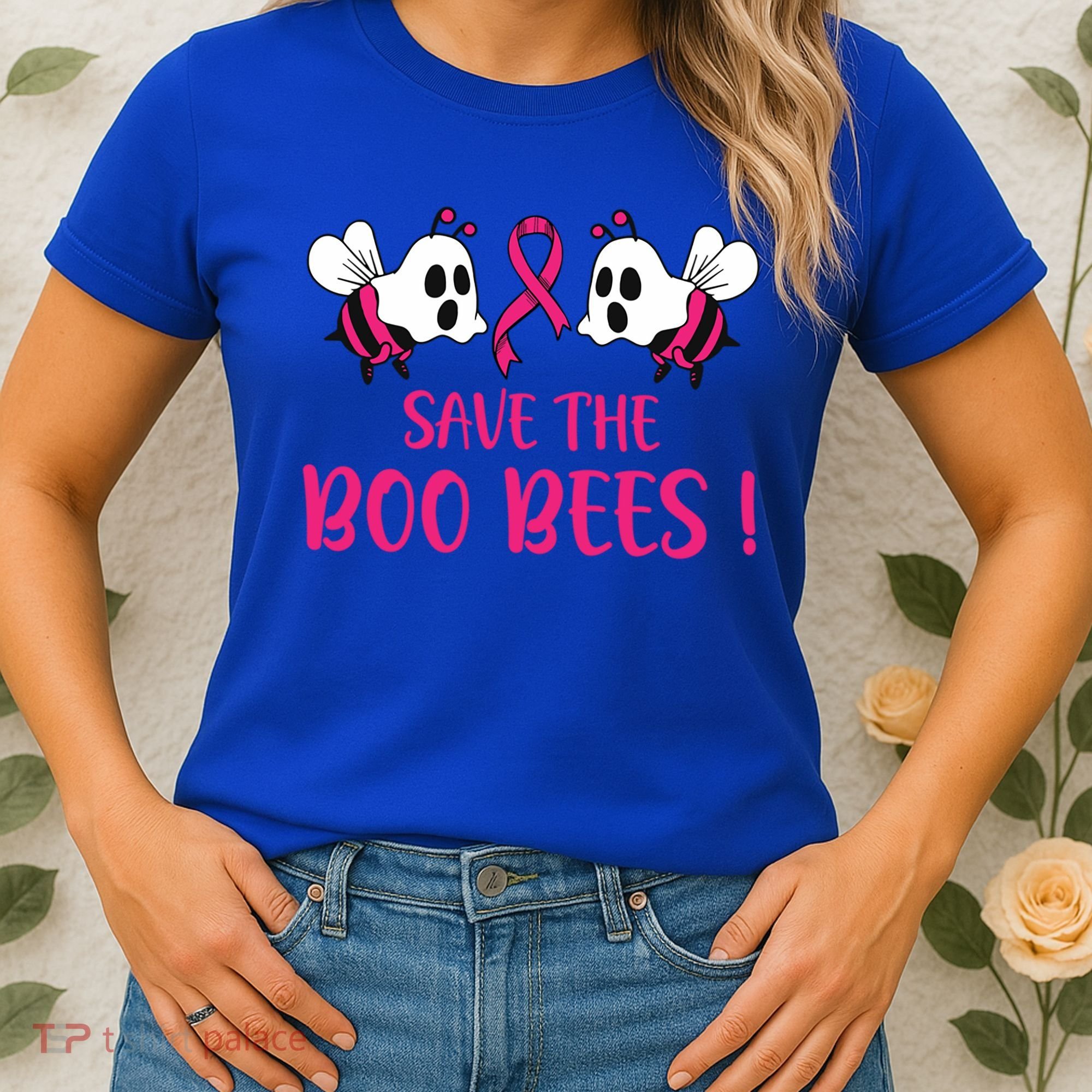Save The Boobees Boo Bees Breast Cancer Halloween Gift Women's T-Shirt