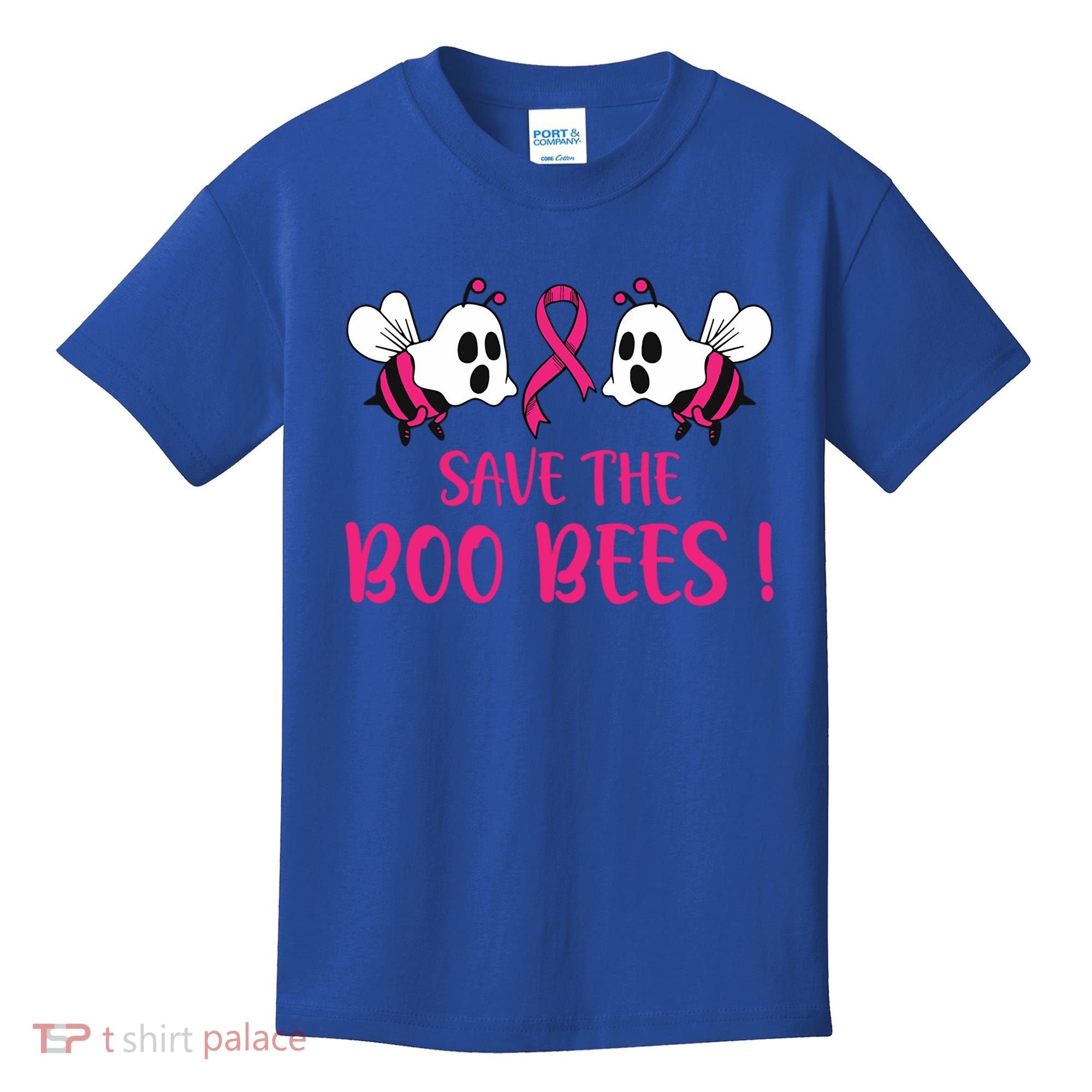 Save The Boobees Boo Bees Breast Cancer Halloween Gift Kids T-Shirt