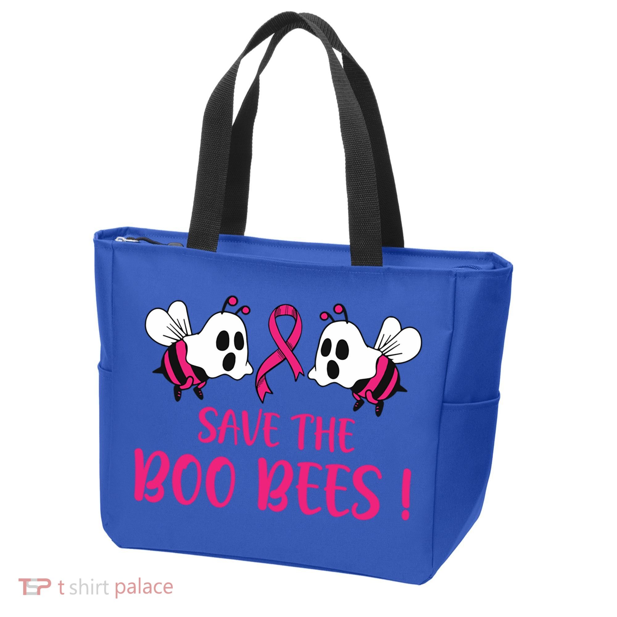 Save The Boobees Boo Bees Breast Cancer Halloween Gift Tote Bag