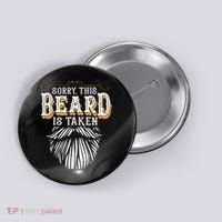 Sorry This Beard Is Taken Country Retro Valentines Day Gift Button thumb 0