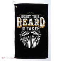 Sorry This Beard Is Taken Country Retro Valentines Day Gift Golf Towel thumb 0