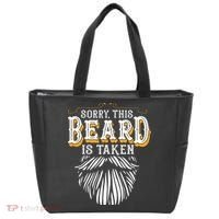 Sorry This Beard Is Taken Country Retro Valentines Day Gift Tote Bag thumb 0
