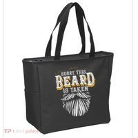 Sorry This Beard Is Taken Country Retro Valentines Day Gift Tote Bag thumb 2
