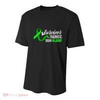 Survivor Traumatic Brain Injury Awareness TBI Survivor Youth Performance Sprint T-Shirt thumb 0