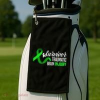 Survivor Traumatic Brain Injury Awareness TBI Survivor Golf Towel thumb 2