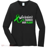Survivor Traumatic Brain Injury Awareness TBI Survivor Women's Long Sleeve Shirt thumb 0