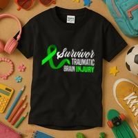 Survivor Traumatic Brain Injury Awareness TBI Survivor Kids T-Shirt thumb 3