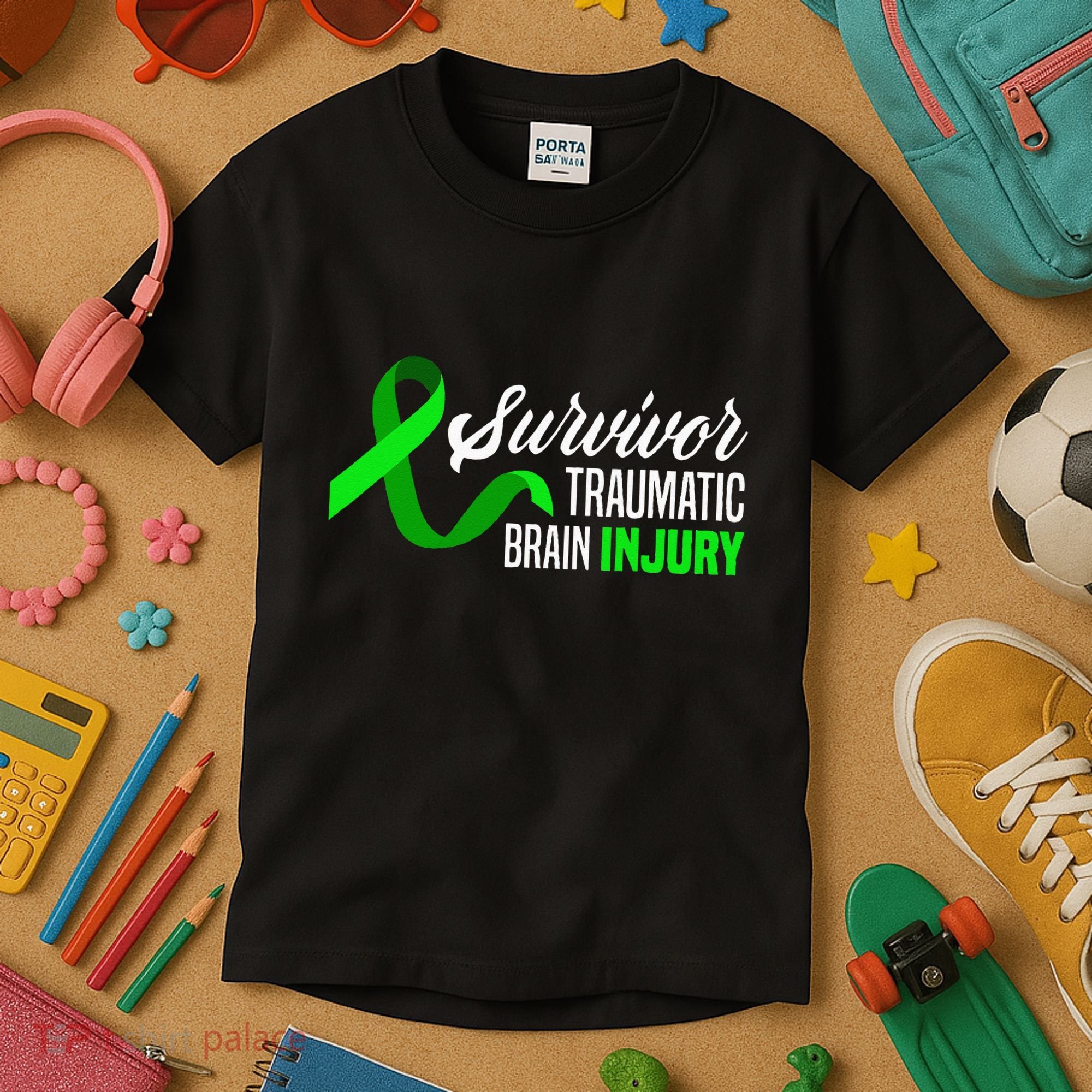 Survivor Traumatic Brain Injury Awareness TBI Survivor Kids T-Shirt