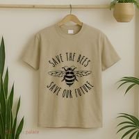 Save The Bees Bumblebee Conservancy Earth Day Climate Change T-Shirt thumb 2