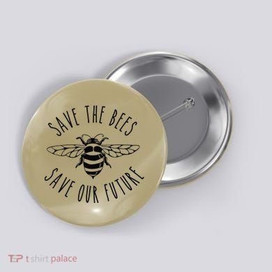 Save The Bees Bumblebee Conservancy Earth Day Climate Change Button