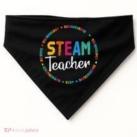 Steam Teacher Back To School Stem Special USA-Made Doggie Bandana thumb 0