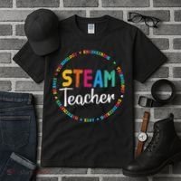 Steam Teacher Back To School Stem Special Tall T-Shirt thumb 3