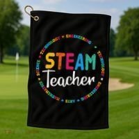 Steam Teacher Back To School Stem Special Golf Towel thumb 1