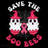 Save The Boo Bees Funny Halloween Breast Cancer Awareness Coffee Mug thumb 5