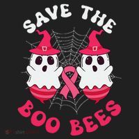 Save The Boo Bees Funny Halloween Breast Cancer Awareness Tumbler thumb 3