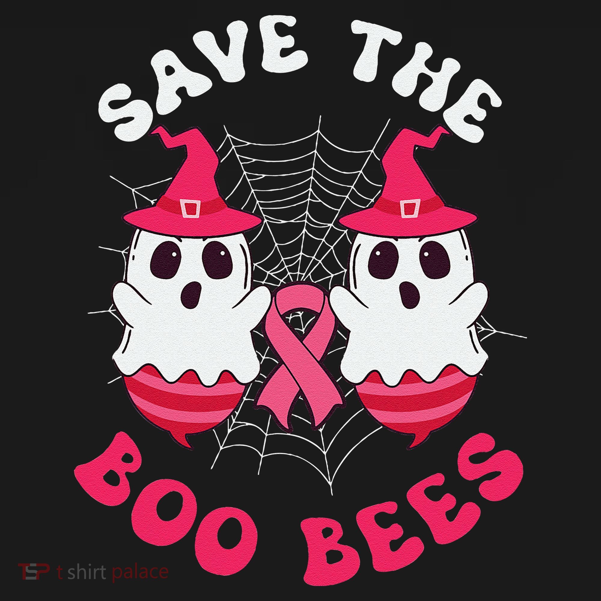 Save The Boo Bees Funny Halloween Breast Cancer Awareness Women's Tank Top