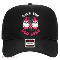 Save The Boo Bees Funny Halloween Breast Cancer Awareness Hat thumb 0