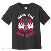 Save The Boo Bees Funny Halloween Breast Cancer Awareness Toddler T-Shirt thumb 0