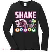 Shake Those Balls Funny Bingo Women's Long Sleeve Shirt thumb 0