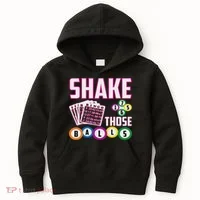 Shake Those Balls Funny Bingo Kids Hoodie thumb 0
