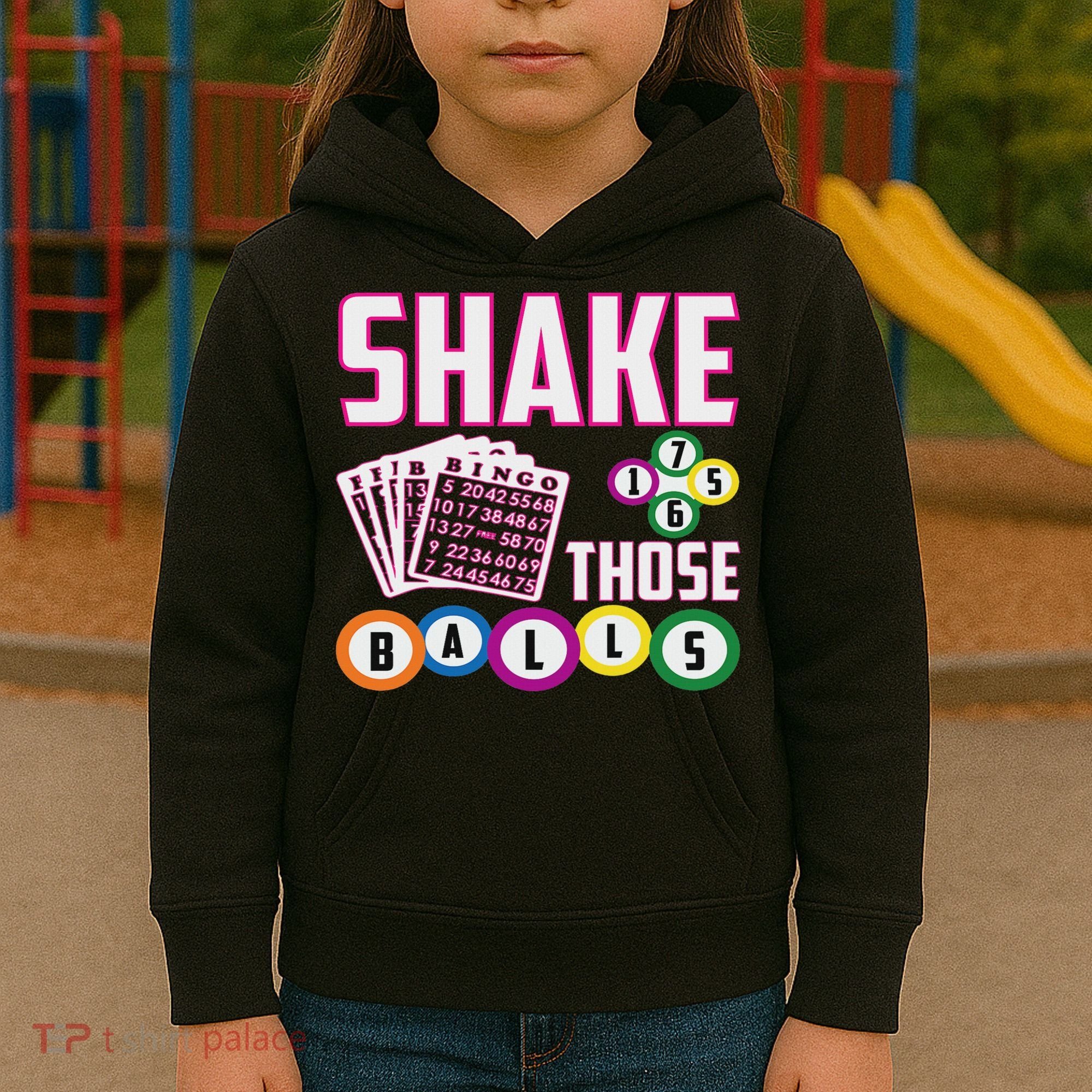Shake Those Balls Funny Bingo Kids Hoodie