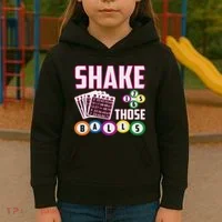 Shake Those Balls Funny Bingo Kids Hoodie thumb 3