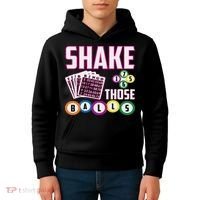 Shake Those Balls Funny Bingo Kids Hoodie thumb 4
