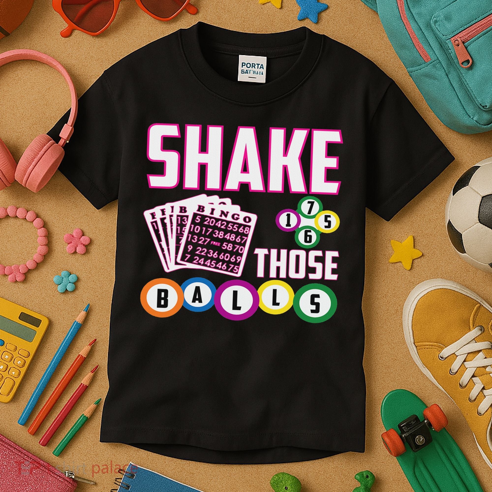 Shake Those Balls Funny Bingo Kids T-Shirt