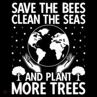 Save The Bees Clean The Seas Plant More Trees Earth Day Gift Women's Hoodie thumb 2
