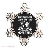 Save The Bees Clean The Seas Plant More Trees Earth Day Gift Ornament thumb 0