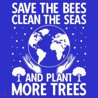 Save The Bees Clean The Seas Plant More Trees Earth Day Gift Baby Bodysuit thumb 2