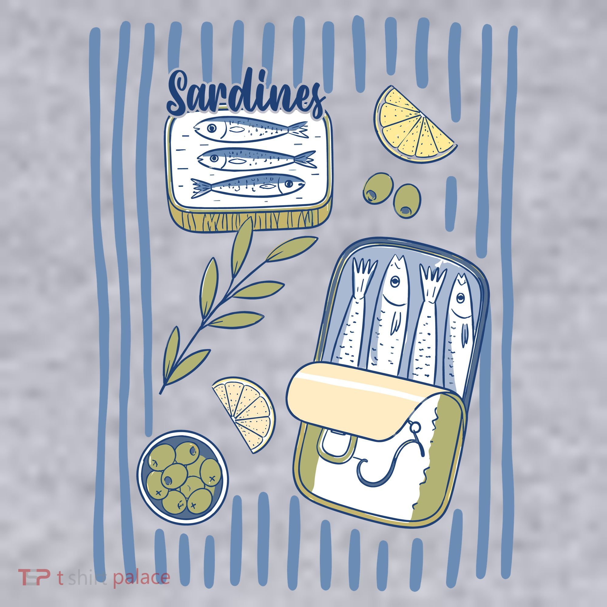 Sardines Tin Coastal Mediterranean Seafood Women's Sweatshirt